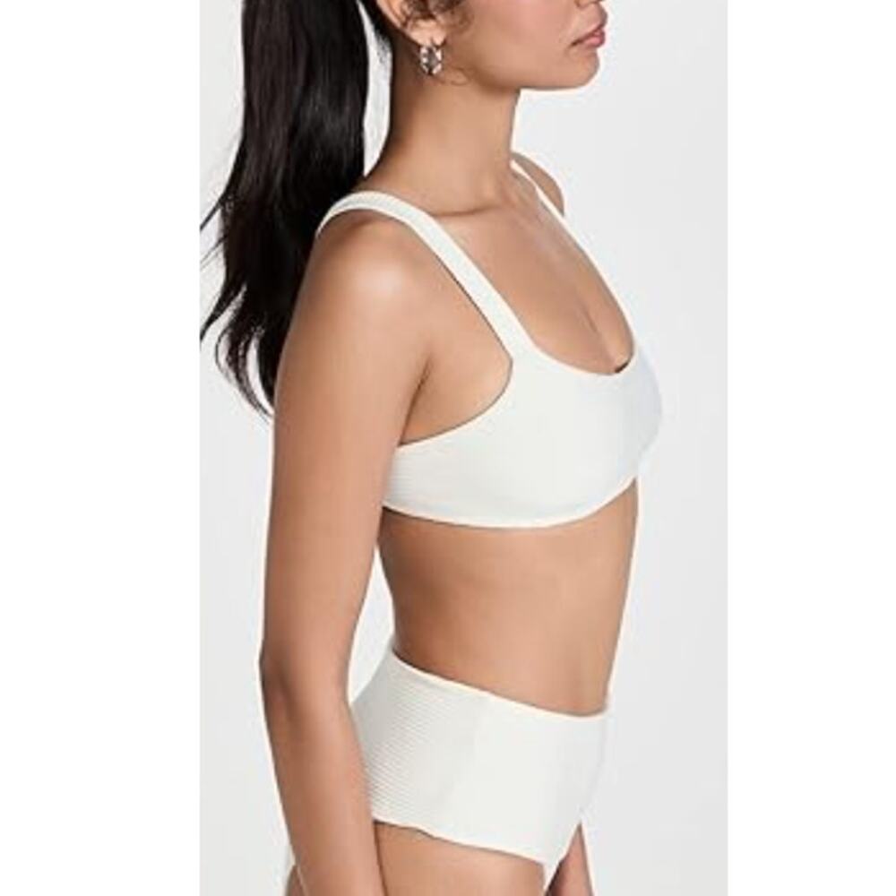 L*Space Women's Cream Eco Chic Repreve Jess Bikini Top Size D - Picture 3 of 9